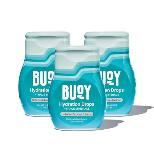 Buoy Electrolyte Drops | No Sugar, No Sweeteners | Trace Minerals, Vitamins & Antioxidants | Purposefully Unflavored | Perfect for Any Drink | Daily Hydration Supplement (Unflavored - 3 Pack) | Amazon (US)