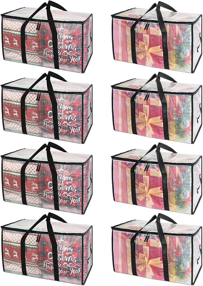 BALEINE 8-Pack Oversized Moving Bags with Reinforced Handles, Heavy-Duty Storage Tote for Clothes... | Amazon (US)