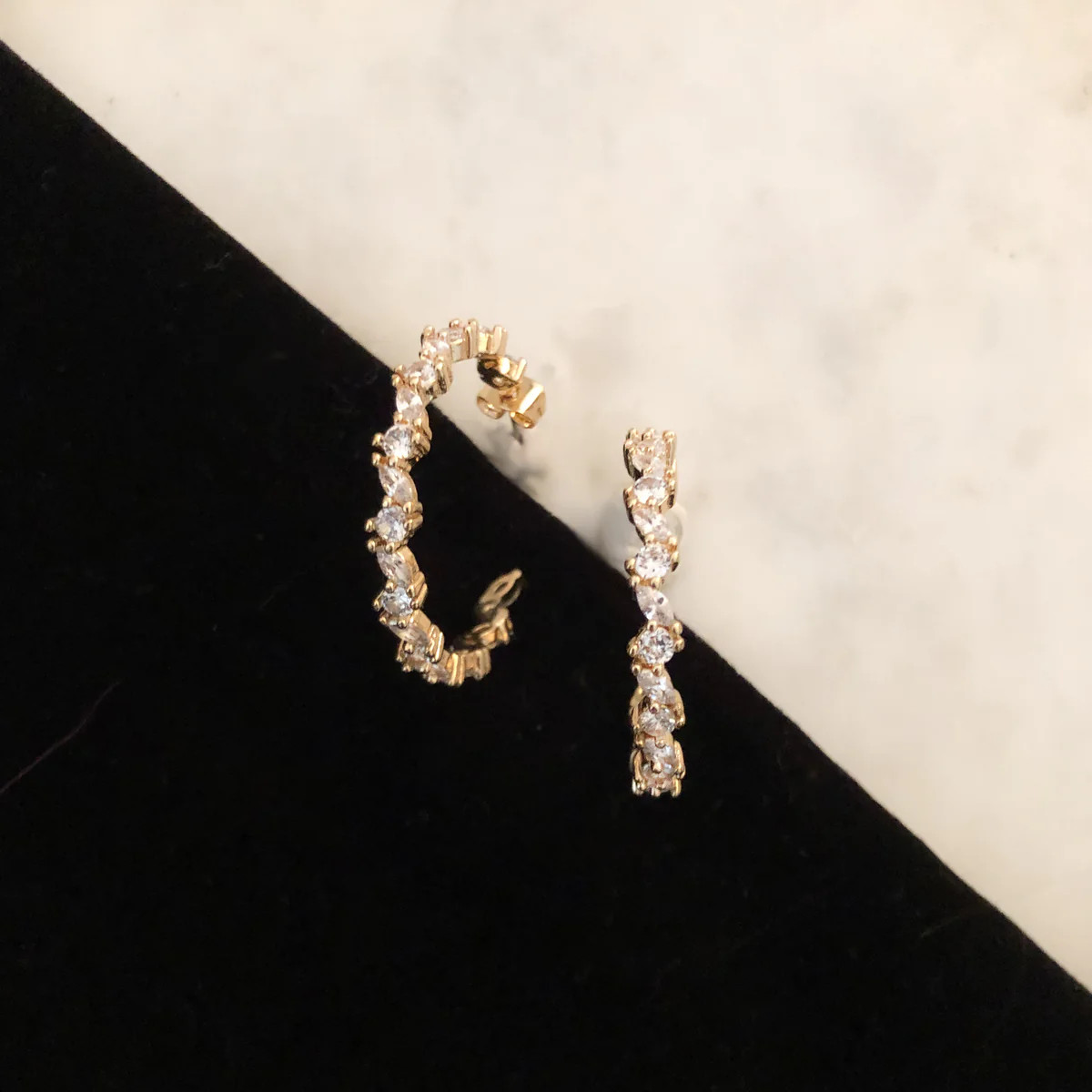 Constellation Hoop Earrings - white | Memento Mori Designs NYC