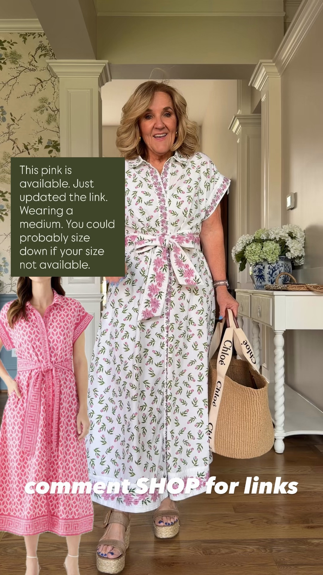 The pink is available. Wearing a medium but I could have sized down  

#LTKOver40 #LTKSaleAlert #LTKWedding