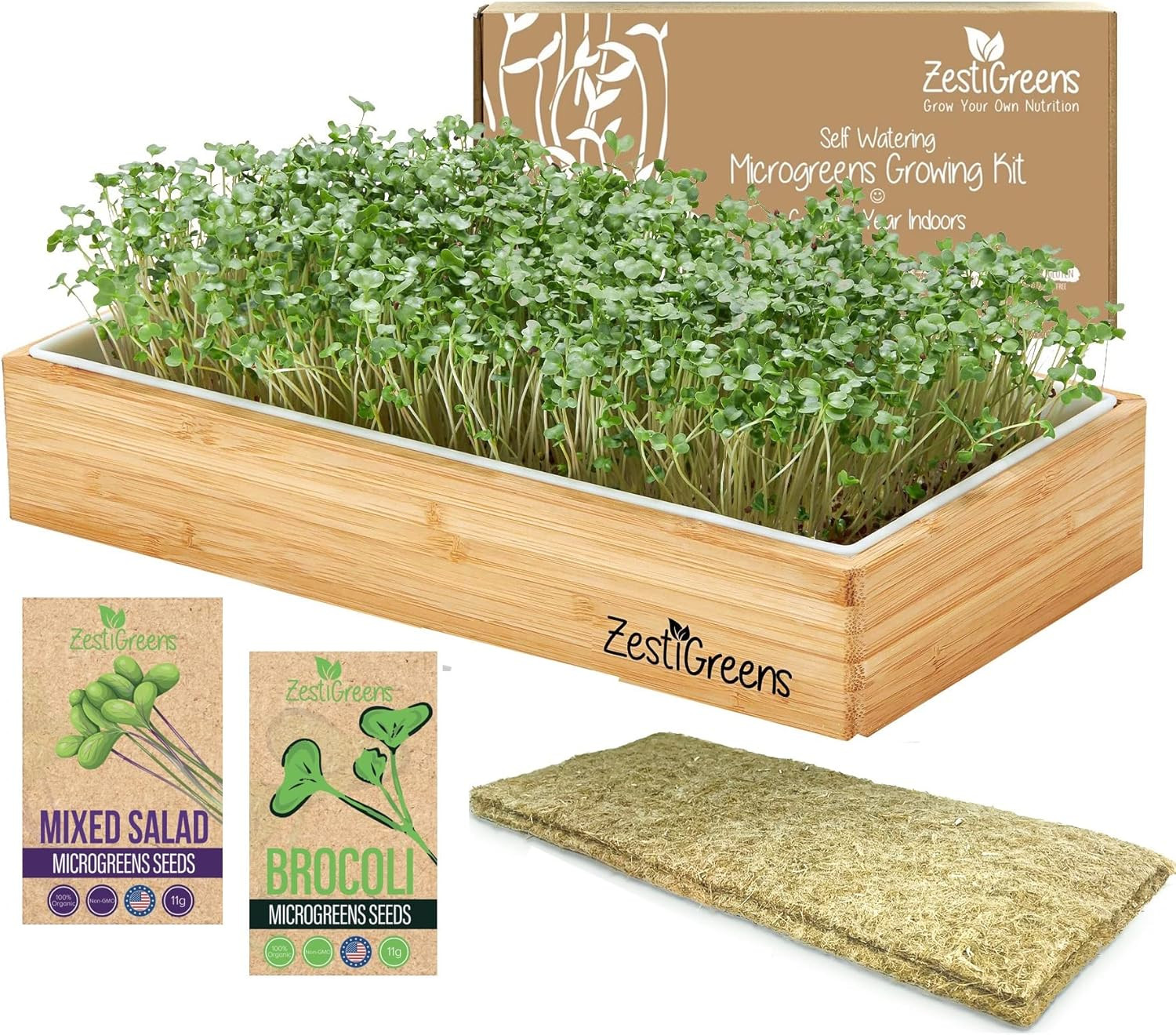 Self Watering Microgreens Growing Kit. Hands Down the Easiest Way to Grow Microgreens. Includes M... | Amazon (US)
