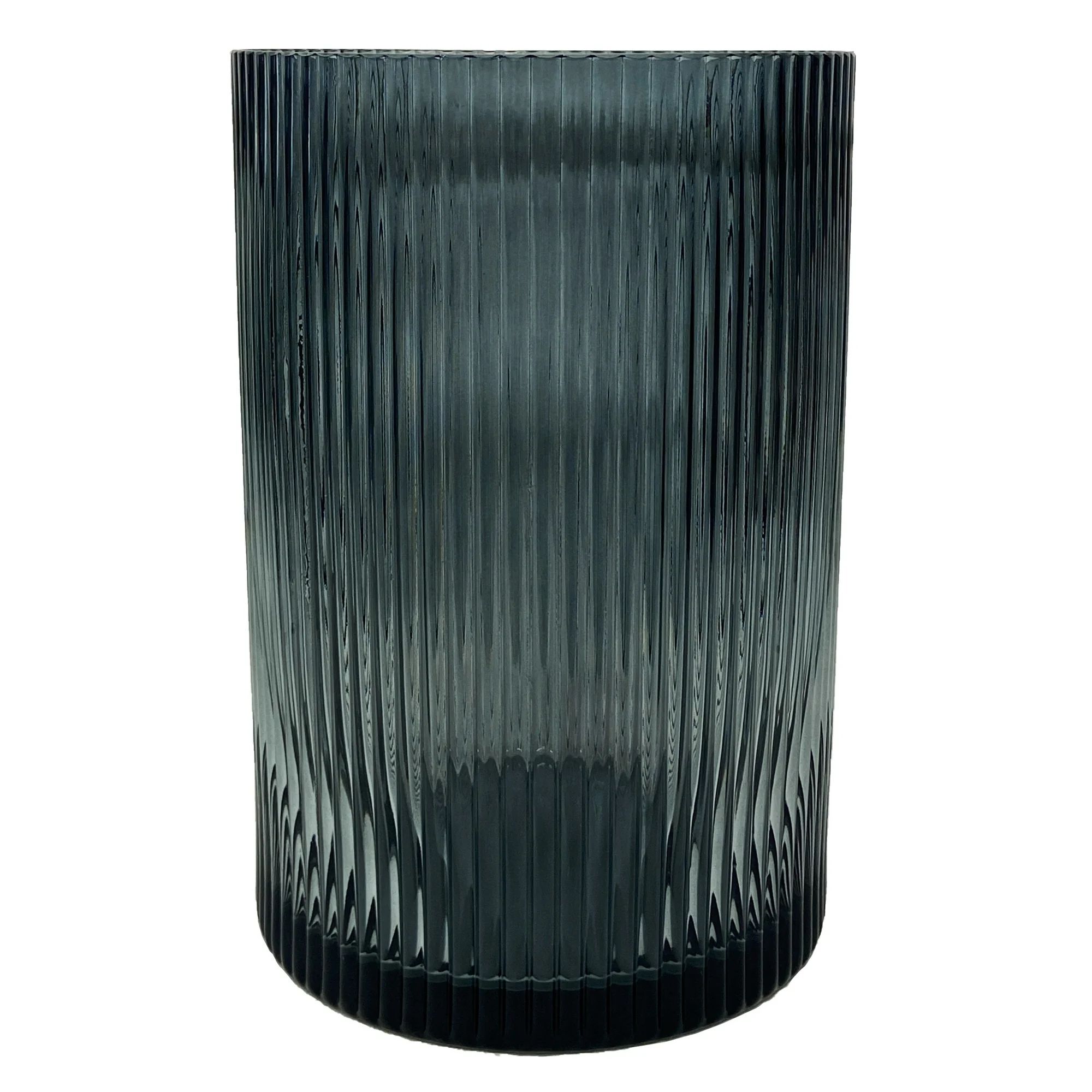 Better Homes and Gardens Glass Pillar Candle Holder Hurricane Large Smoke | Walmart (US)