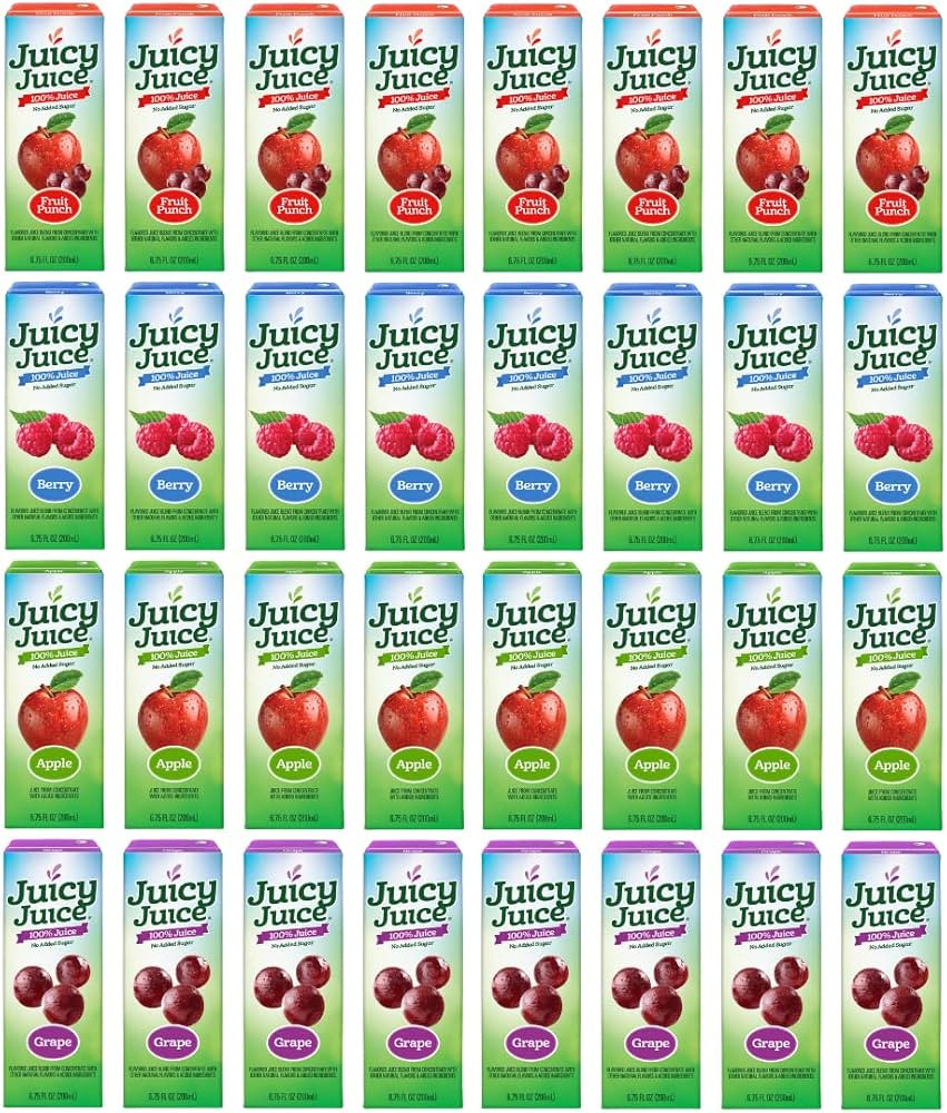 Juicy Juice Box Variety Pack - 6.75 Oz Juice Boxes, 32-Pack | Amazon (US)