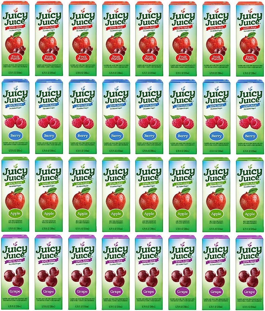Juicy Juice Box Variety Pack - 6.75 Oz Juice Boxes, 32-Pack | Amazon (US)
