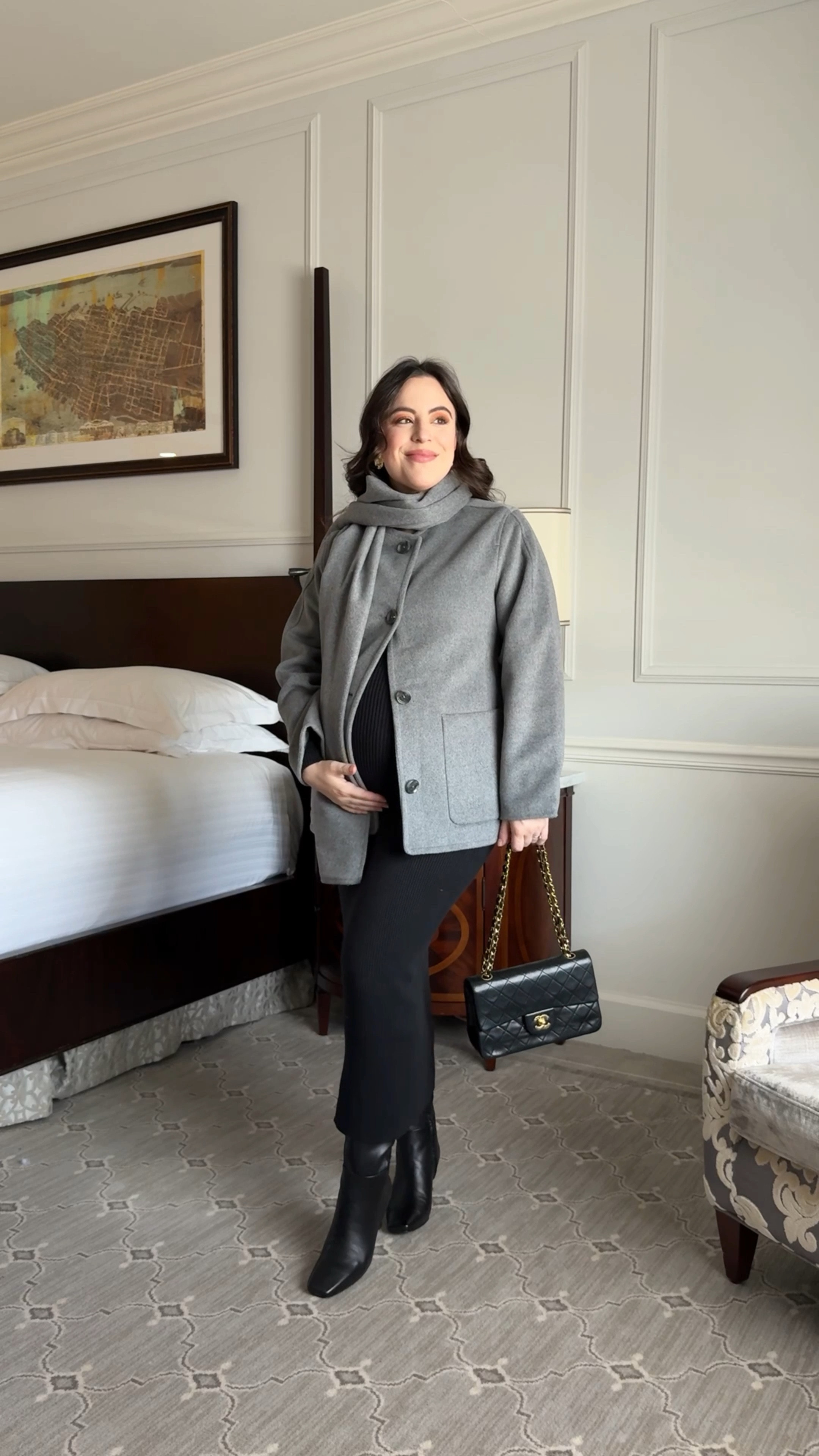 Bump friendly neutral outfit idea! LOVE this scarf coat and knit dress, wearing size S Petite on both. These are the MOST comfortable black boots, I also have the ivory pair



#LTKStyleTip #LTKFindsUnder100 #LTKBump