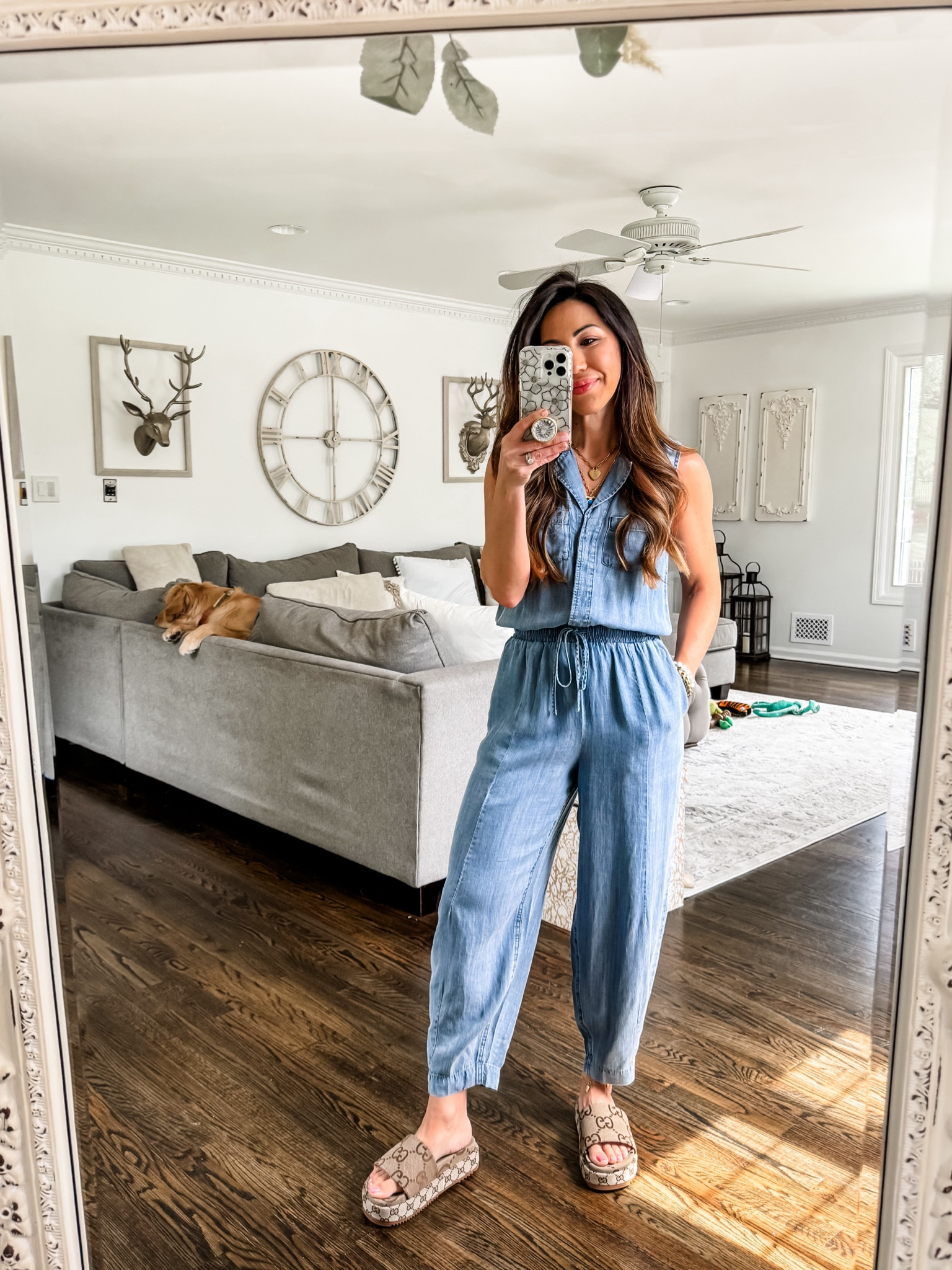 Splendid code: tammysp24. Wearing xs. Sequin code tammy20. Jumpsuit, jumpsuits, chambray 

#LTKSaleAlert #LTKOver40