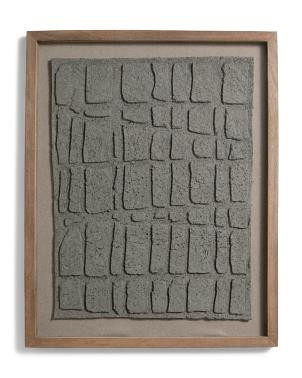 28x35 Dark Grey Paper Mache Glass Framed Wall Art | TJ Maxx