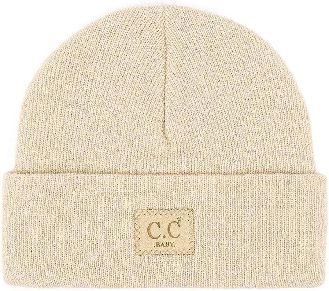 C.C Babies' Winter Knit Plain Cuff Skull Cap Beanie Hat | Amazon (US)