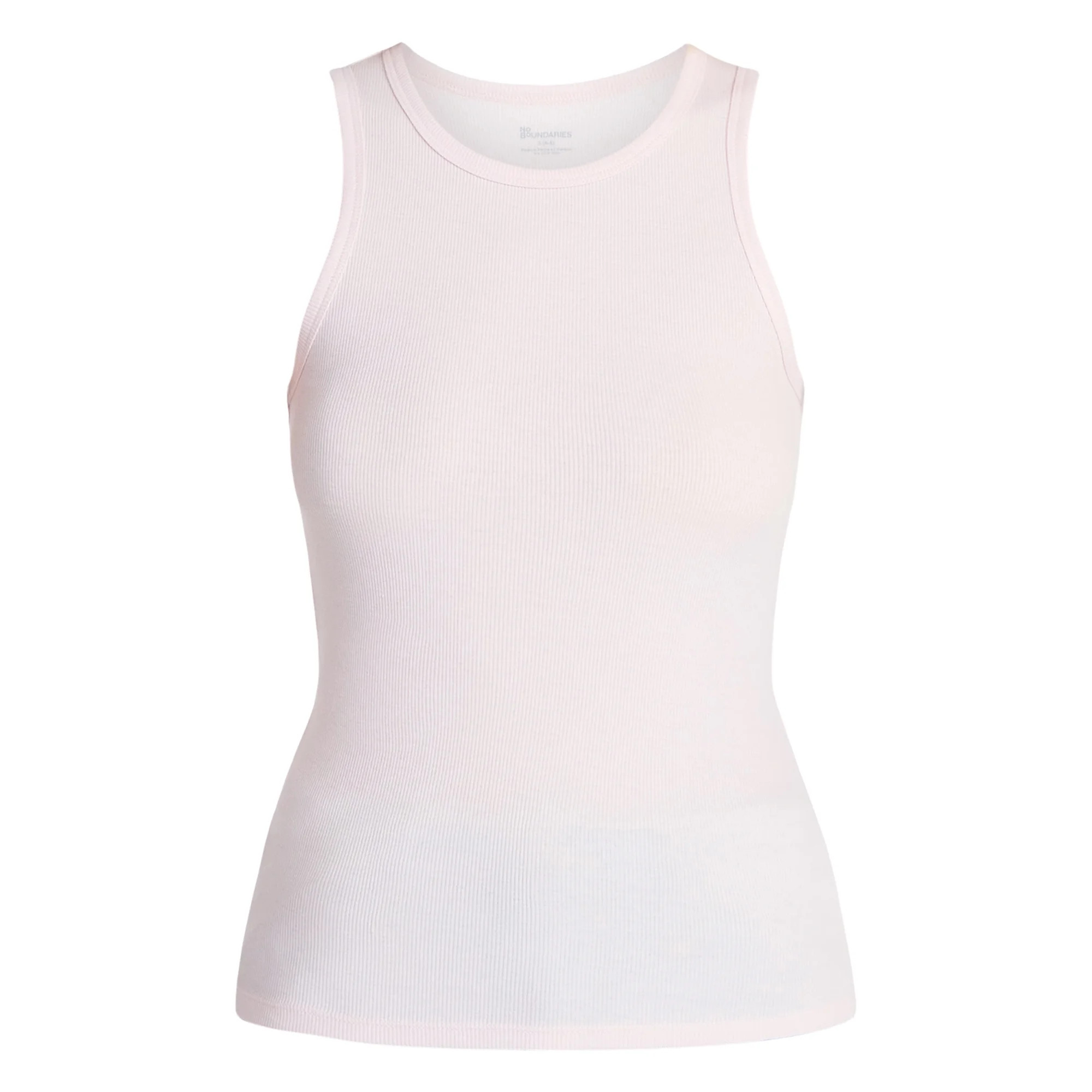 No Boundaries Ribbed High Neck Tank Top, Women's XXS-XXL | Walmart (US)