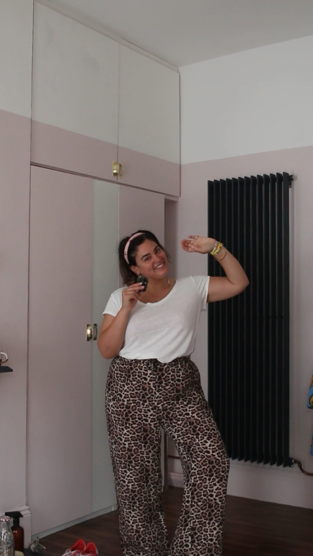 Outfit #2 of my 7 Midsize Outfits for Lisbon // hm white t-shirt {xx}// Dunnes  leopard trousers {18} // Oliver Bonas pink metallic Mary Jane’s {41} // midsize summer style // midsize outfits // midsize style 

#LTKsummer #LTKmidsize #LTKeurope