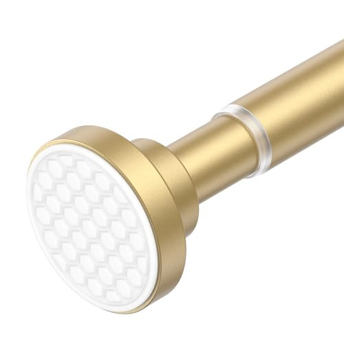 AIZESI Gold Shower Curtain Rod, Adjustable 42-74 Inch Shower Rod, 1" Diameter Tension Shower Curtain Rod No Drilling, Anti-Slip, Anti-Rust | Amazon (US)