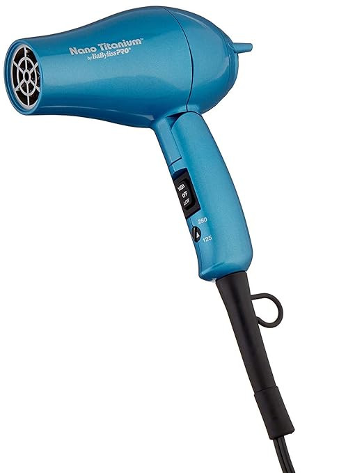BaBylissPRO Nano Titanium Travel Dryer, Blue | Amazon (US)