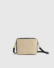 Italian Leather & Raffia Crossbody | Quince