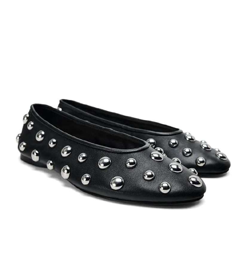 Studded Ballet Flats for Women Round Toe Non Slip Low Heeled Flats Silp on Casual Walk Pump Comfo... | Amazon (US)