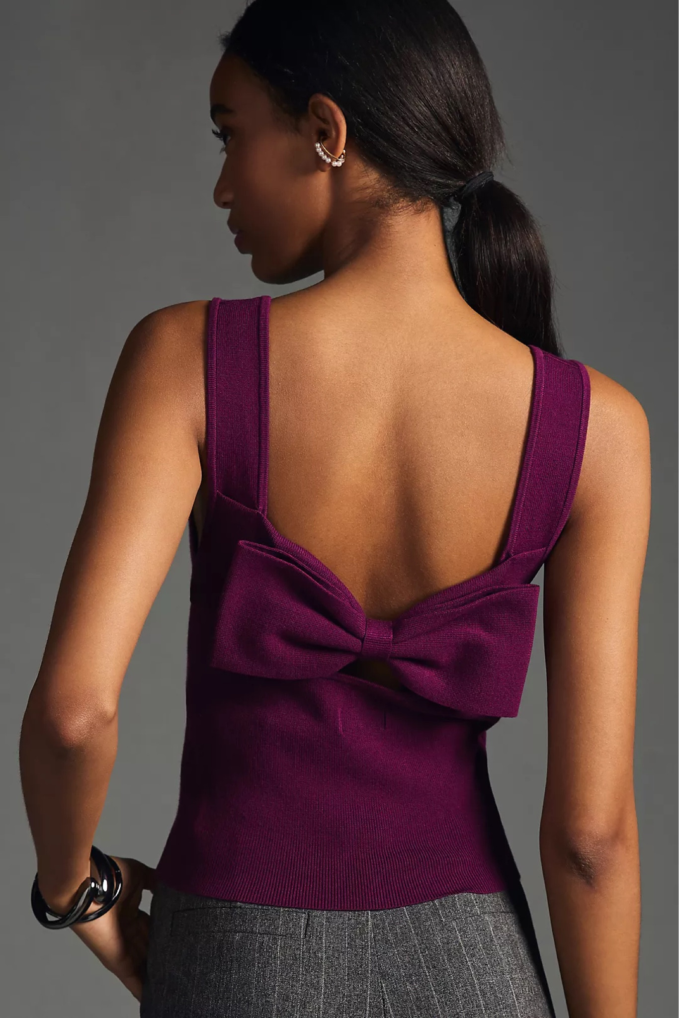 Perfect match to Winter Damson in this gorgeous sweater tank with a bow detail!

#LTKunder100 #LTKstyletip #LTKSale