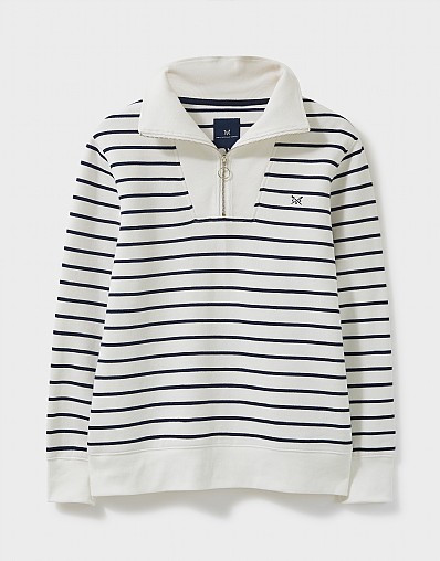 Women's Zip Neck Popover Sweatshirt from Crew Clothing Company | Crew Clothing (UK)
