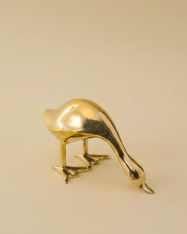 Antique Inspired Solid Brass Duck | Magnolia
