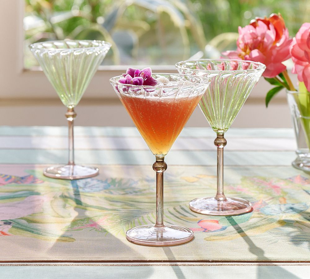 Cynthia Rowley Ombre Martini Glasses - Set of 4 | Pottery Barn (US)