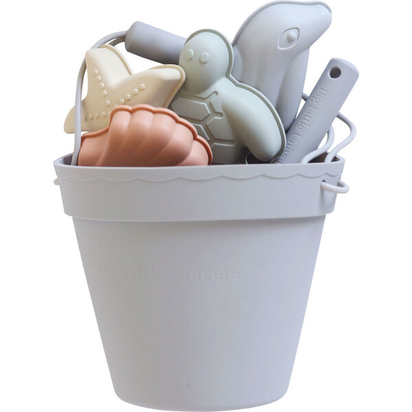 Food-Grade Silicone Beach Bucket Set, Grey | Maisonette