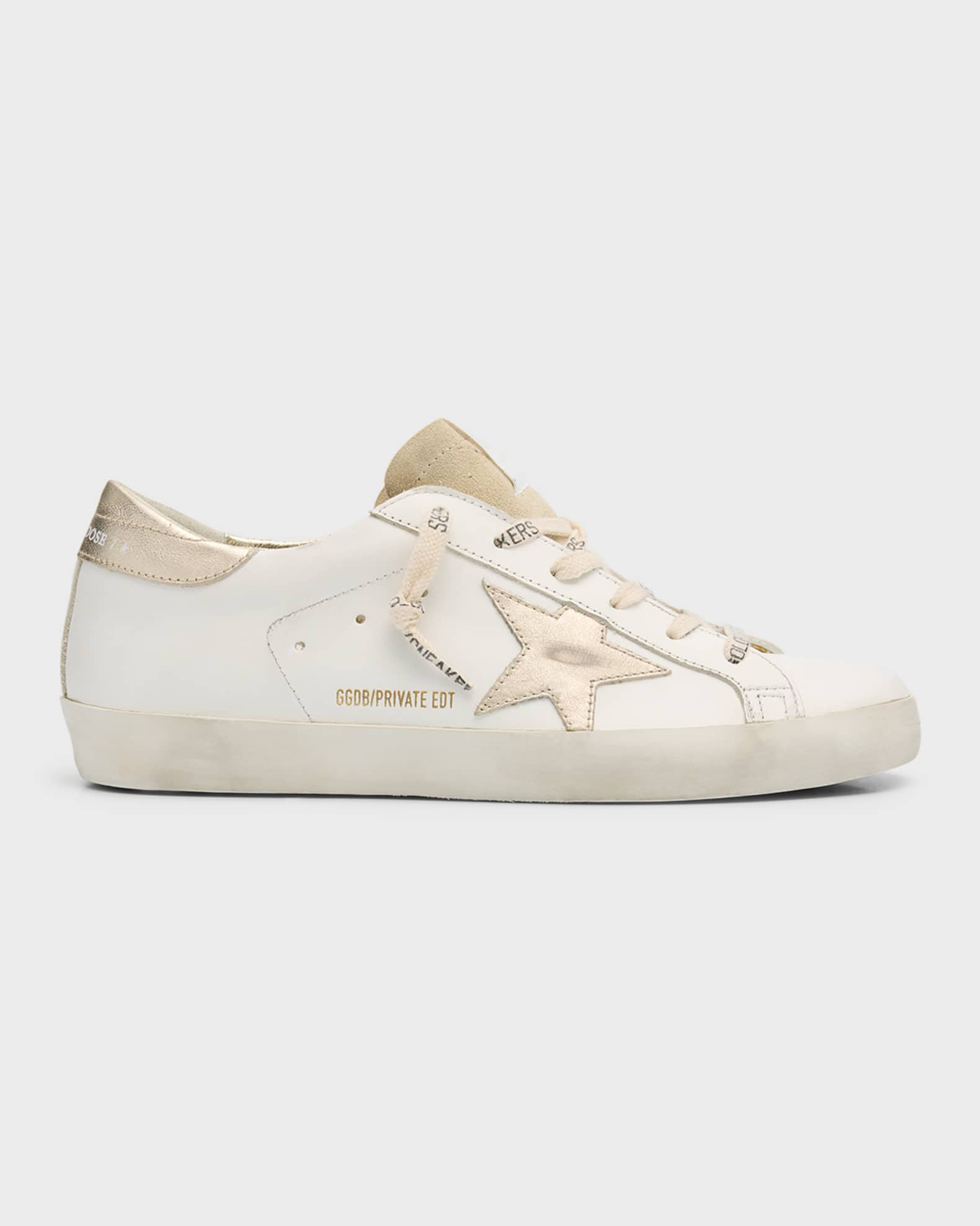 Superstar Mixed Leather Low-Top Sneakers | Neiman Marcus