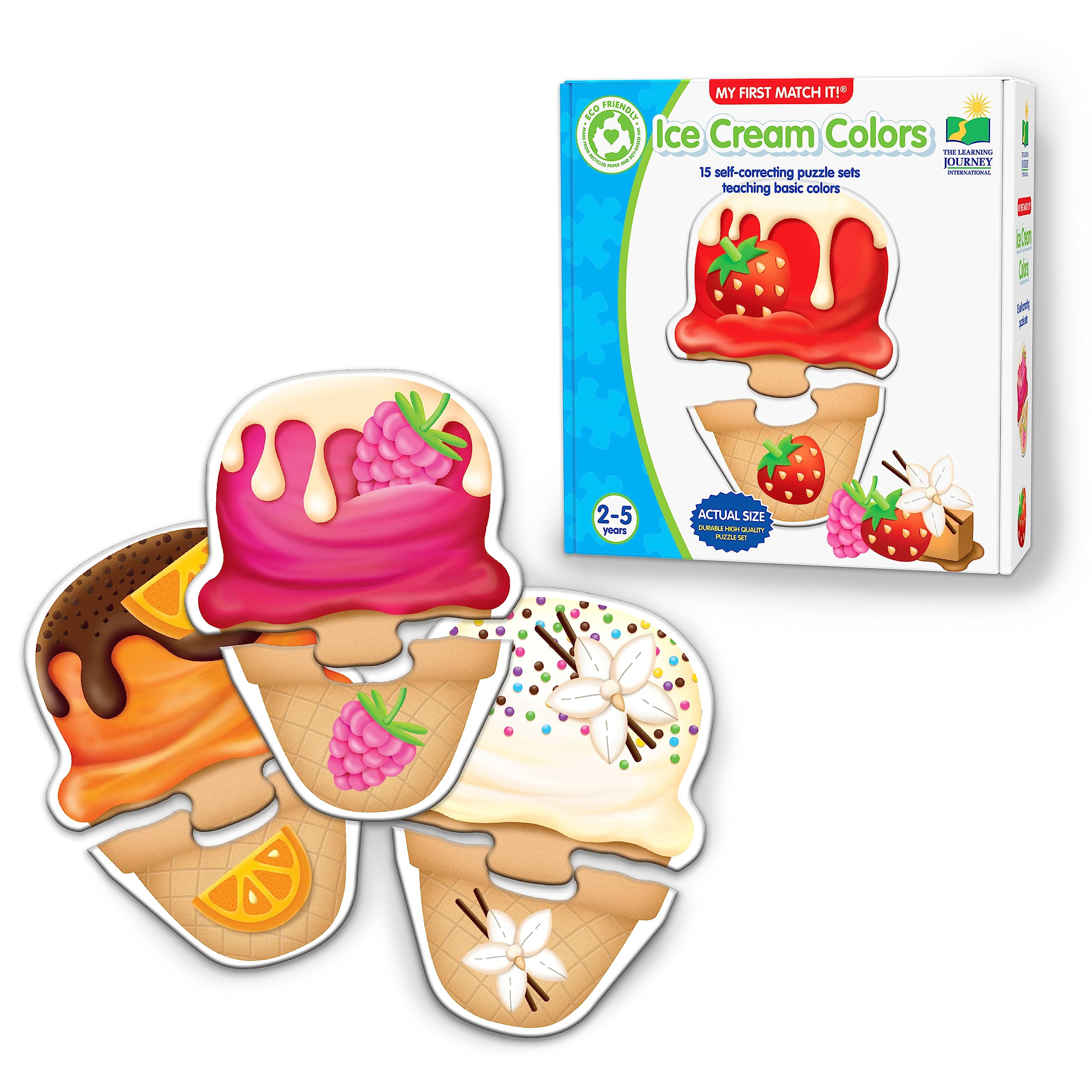 The Learning Journey: My First Match It - Ice Cream Colors - 15 Piece Self-Correcting Matching Pu... | Amazon (US)