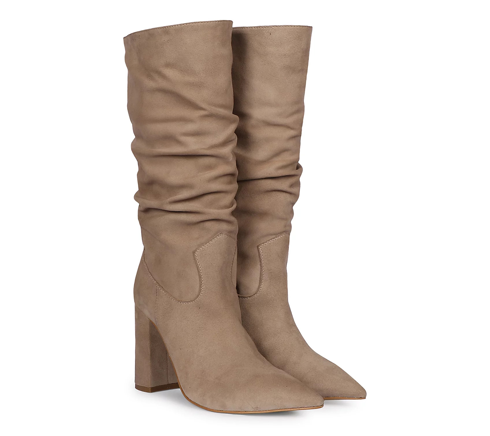 Saint G Slouch Suede Block Heel Bootie- Nameen | QVC