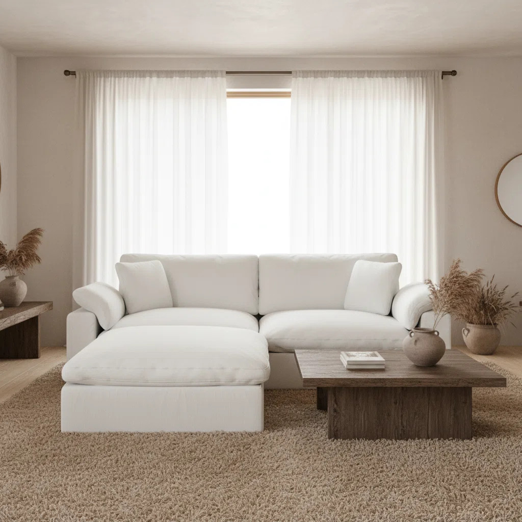 84" Oversized Cloud Couch, Modern Modular Sectional Sofa 2-Seat With Ottoman, Upholstered Sofa Sl... | Wayfair North America