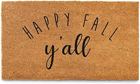 Happy Fall Yall Doormat 30x17 Inch, Happy Fall Yall Door Mat, Happy Fall Yall Welcome Mat, Fall Fron | Amazon (US)