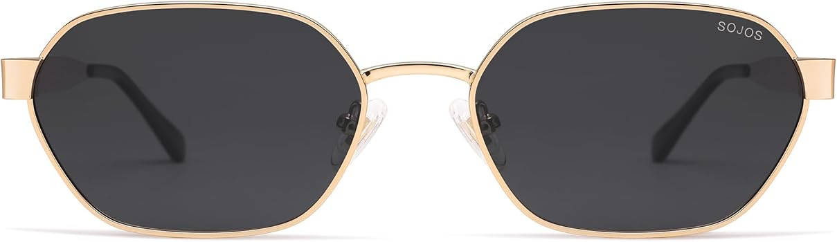SOJOS Trendy Polarized Hexagon Sunglasses for Women Men, UV400 Retro Rectangle Shades SJ1238 | Amazon (US)