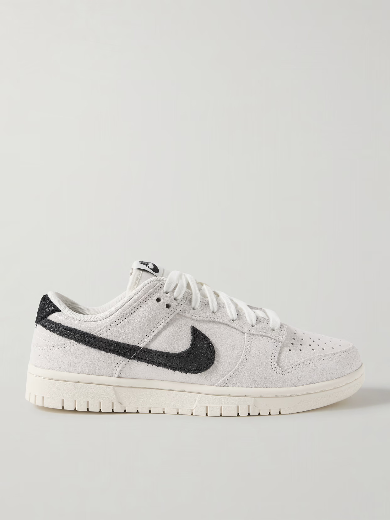 Nike - Dunk Low Se Glittered Leather And Suede Sneakers - Off-white | NET-A-PORTER (US)