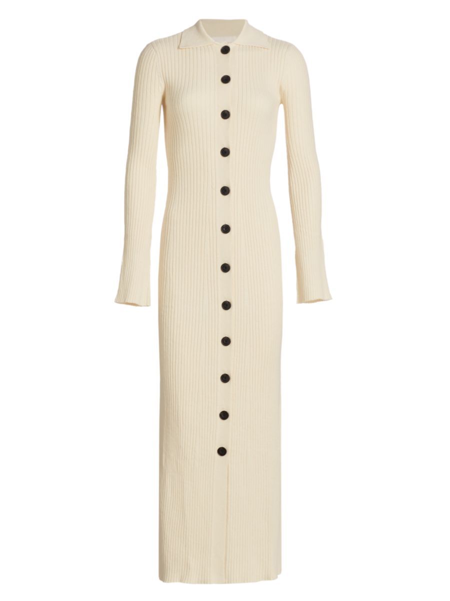 Enes Belted Ribbed Cotton Dress | Saks Fifth Avenue