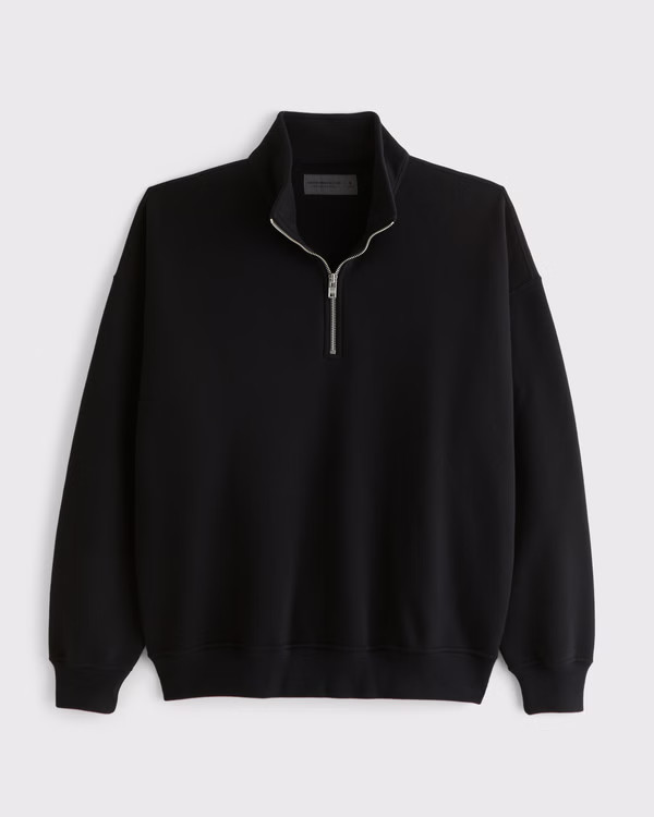 Men's Essential Half-Zip Sweatshirt | Men's Tops | Abercrombie.com | Abercrombie & Fitch (UK)