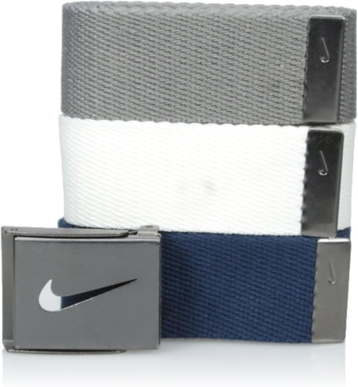 Nike Men's 3 Pack Golf Web Belt       
Material: Cotton | Amazon (US)