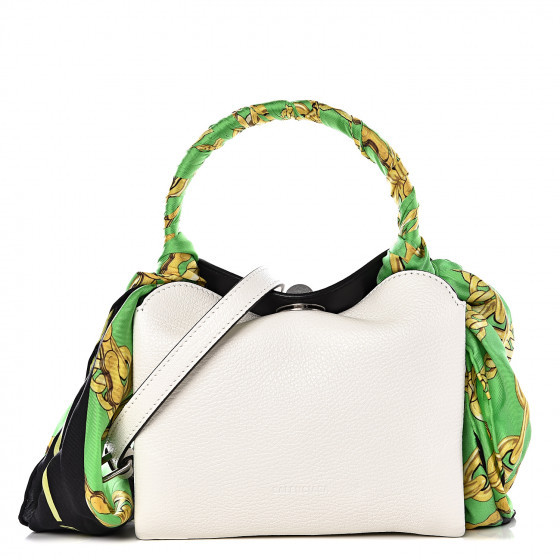 BALENCIAGA Goatskin XS Flap Scarf Top Handle Bag White | FASHIONPHILE (US)