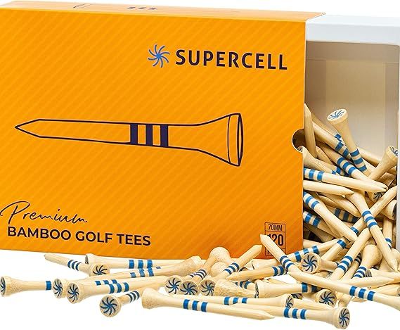 Intergift Supercell Bamboo Golf Tees Box of 120 Tees 2 3/4 inch (70mm) Strong Durable Light Susta... | Amazon (US)