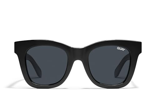 Quay - Womens Sunglasses, Polarized Square Lenses with UV Protection, Oversized Sunglasses (After Hours, Shiny Black) | Amazon (US)