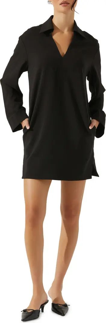 ASTR the Label Collar Long Sleeve Shift Dress | Nordstrom | Nordstrom