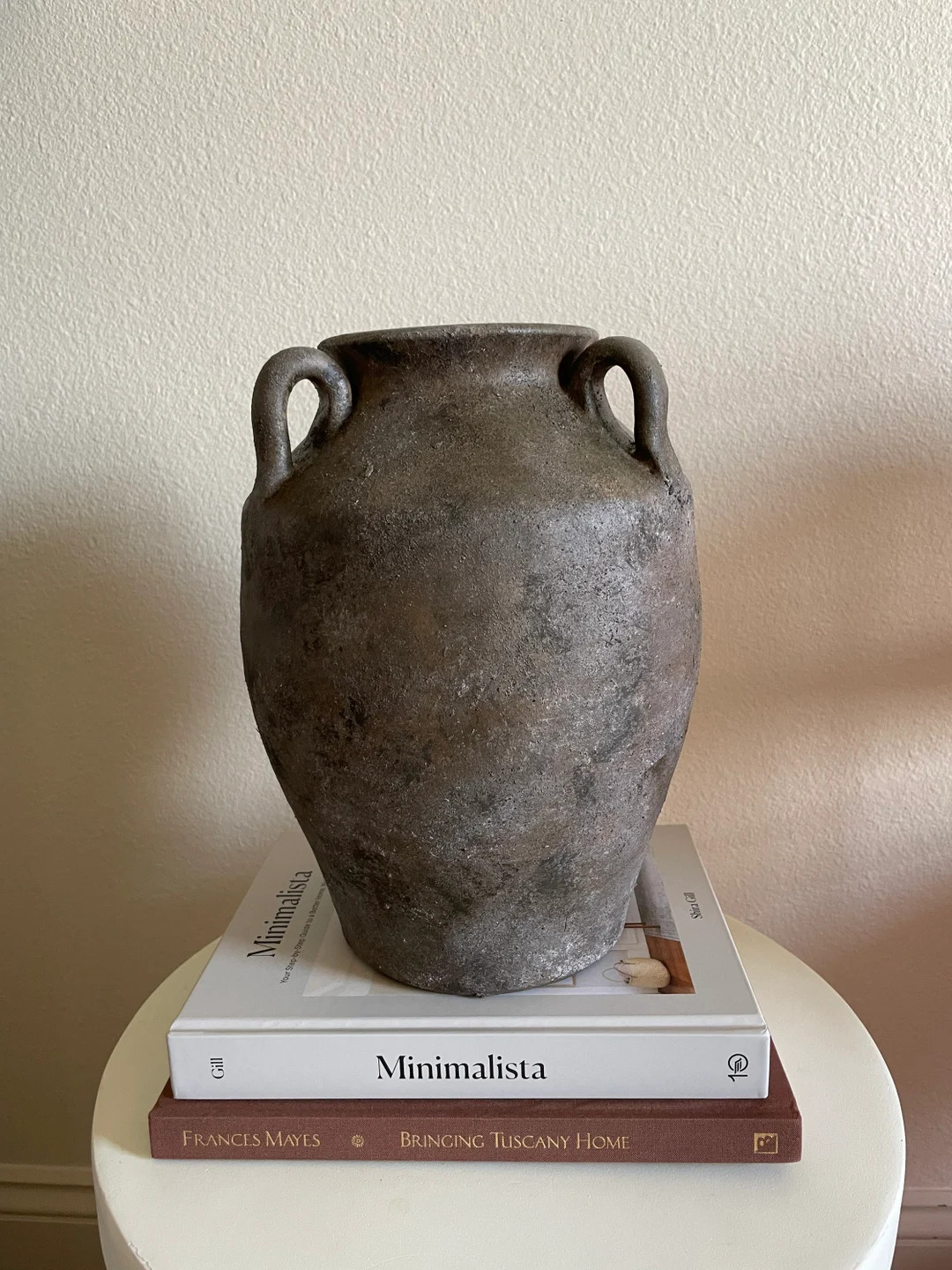 Aged artisan earthenware stone vessel aged stone look  vase hand crafted| antique aged pottery va... | Etsy (US)