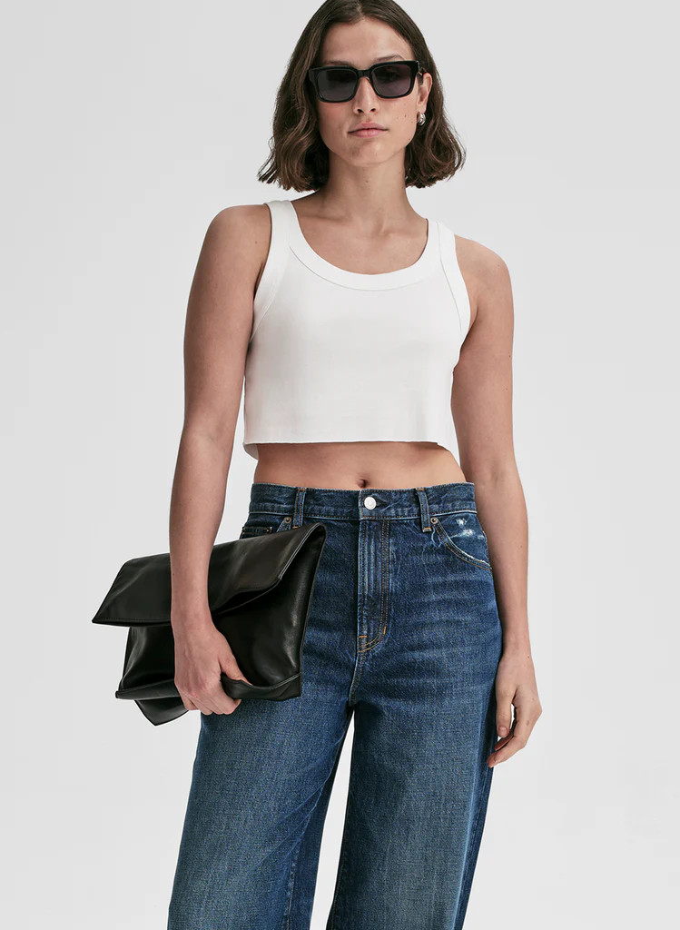 Halsey Cropped Cotton Rib Tank | A.L.C