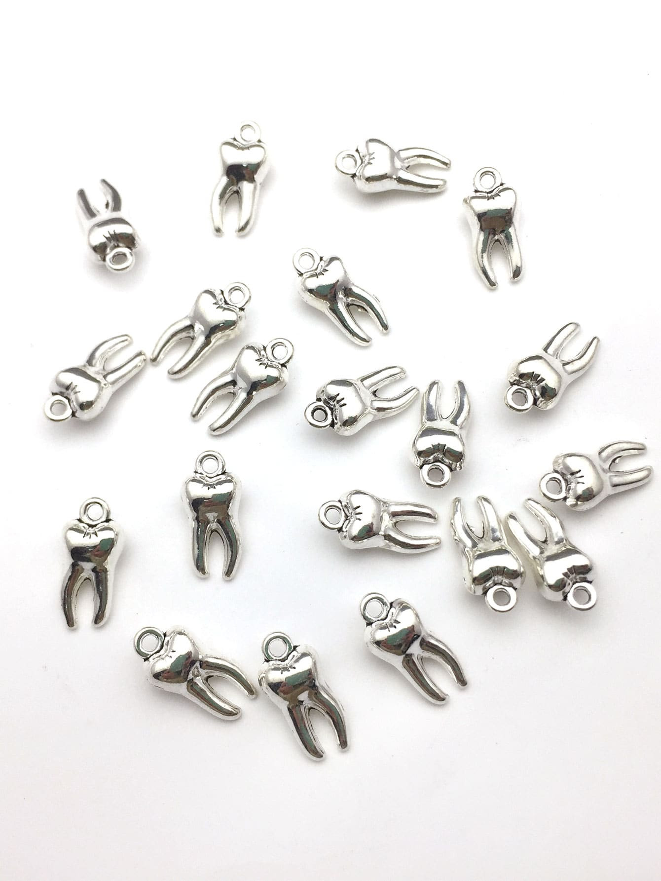 20pcs/set Alloy Teeth DIY Pendant | SHEIN