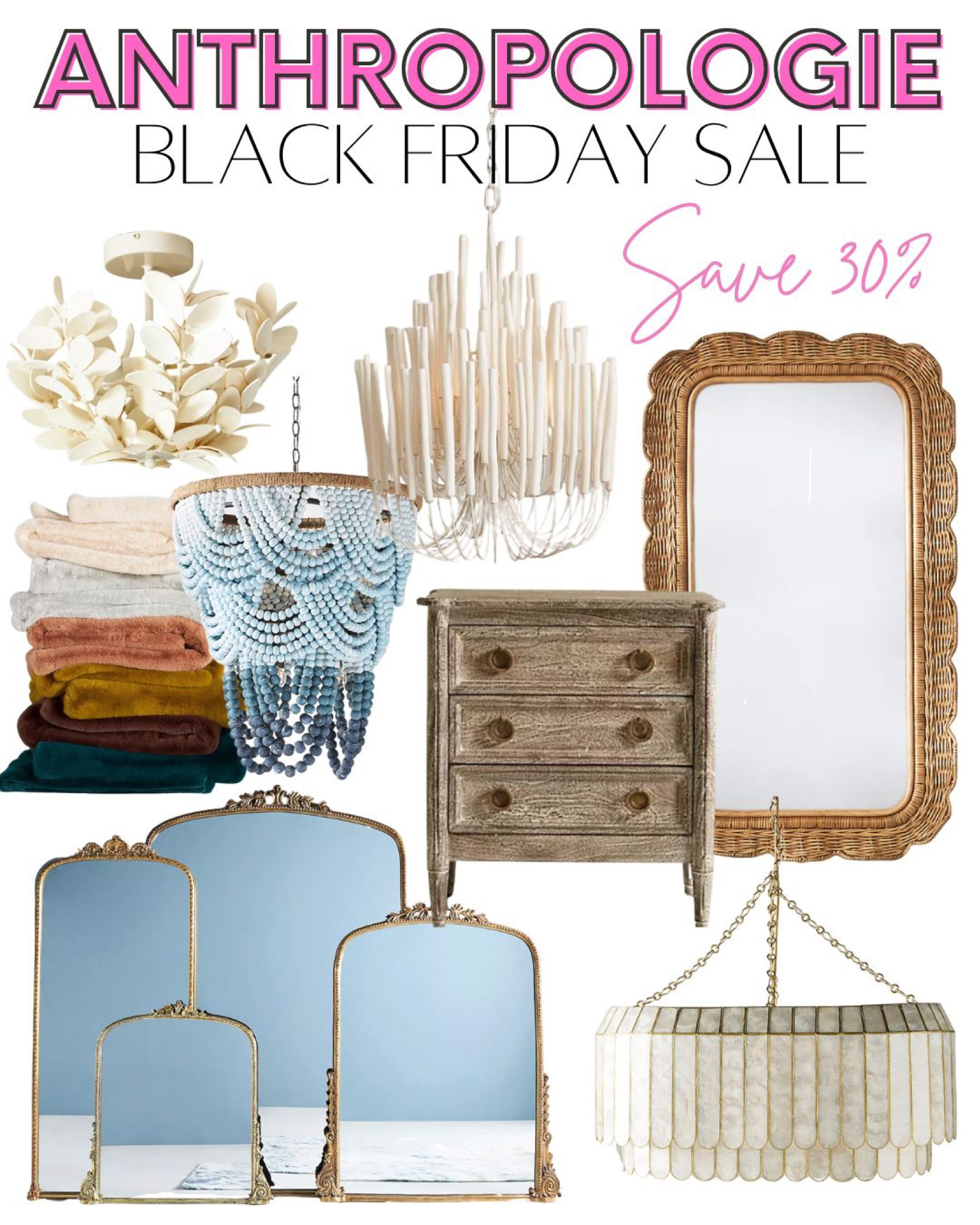 Anthropologie sale, Black Friday Sale, coastal home decor, coastal furniture, primrose mirror, beaded chandelier, white chandelier, dining room light, kitchen light



#LTKhome #LTKHoliday #LTKCyberweek
