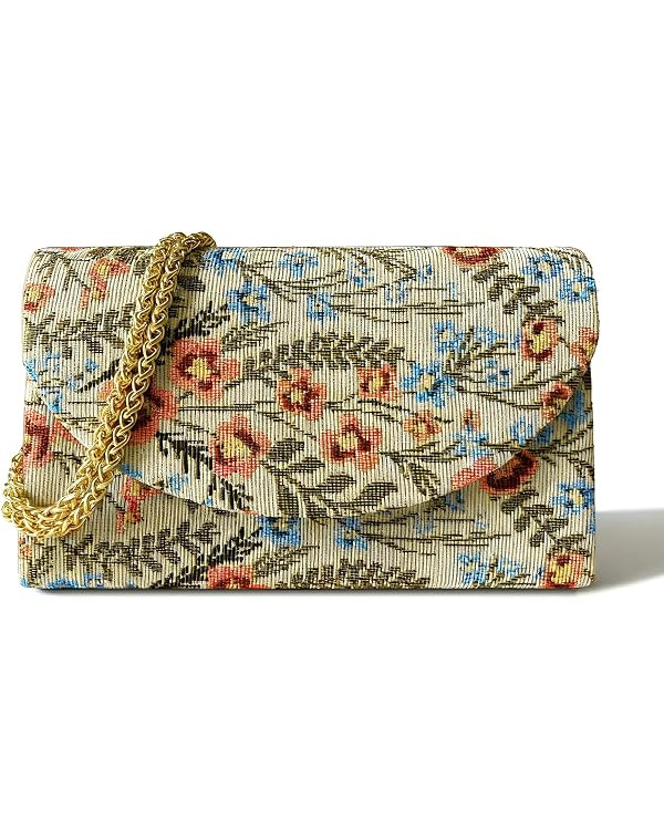 Floral Clutch Purses For Women, Small Evening Wedding Shoulder Handbags | Amazon (US)