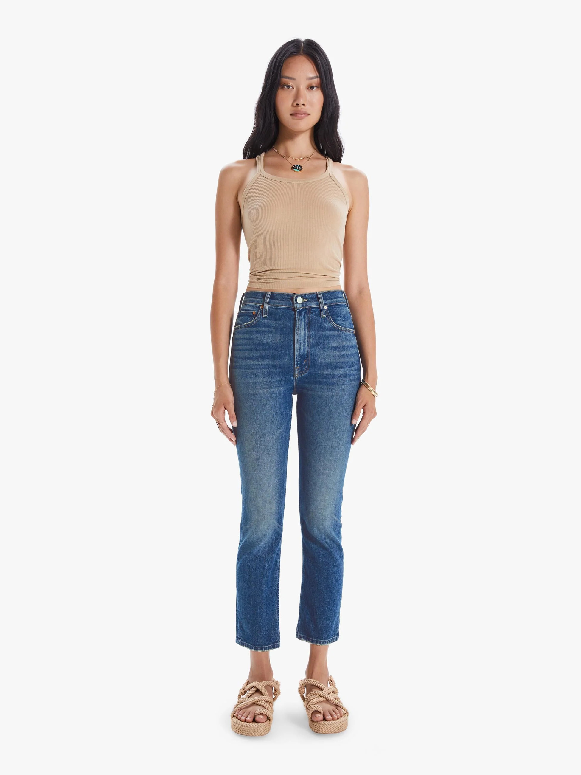 HIGH WAISTED RIDER ANKLE RUNNING WITH SCISSORS | Mother Denim