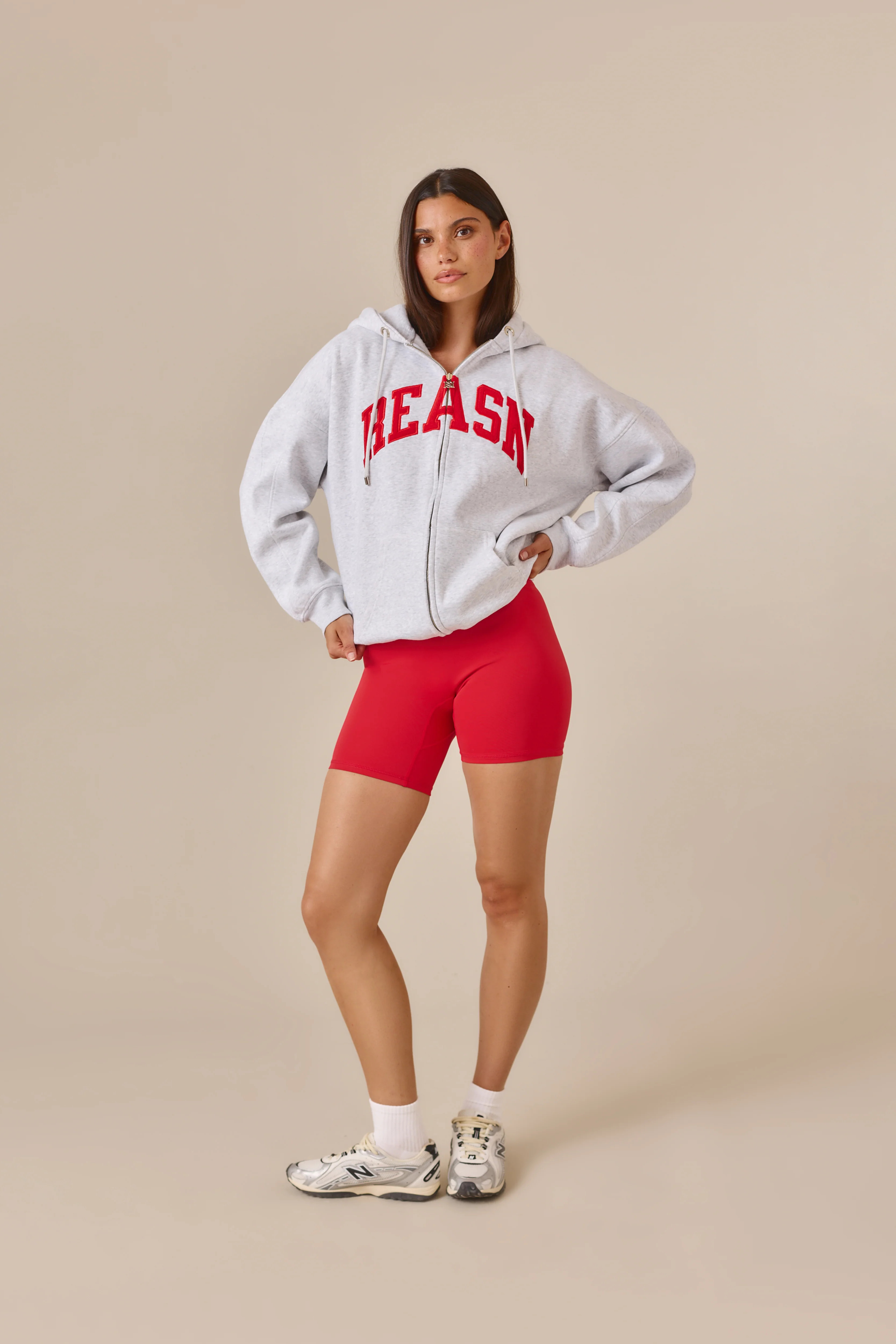 Zip Through Hoodie - Jalape\u00f1o Red | Reasn