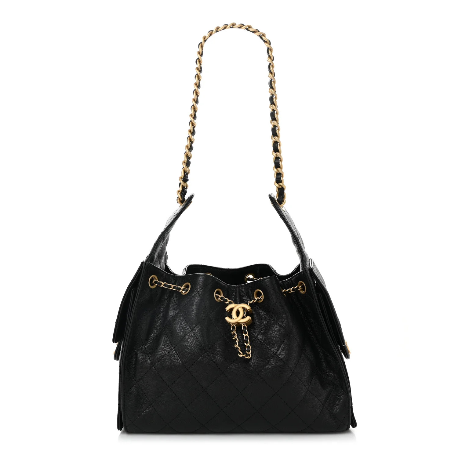 Caviar Quilted Small Chanel 25 Handbag Black | FASHIONPHILE (US)