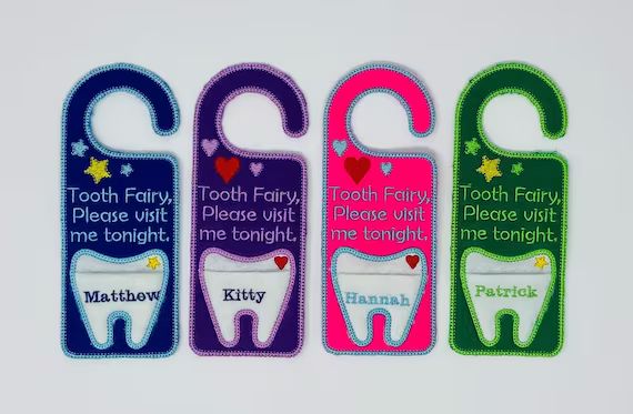 Tooth Fairy Gift Tooth Fairy Door Hanger With Personalised - Etsy | Etsy (US)