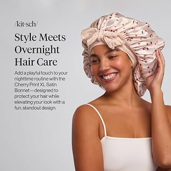 Kitsch XL Satin Bonnet for Sleeping - Softer Than Silk Bonnet For Sleeping Women - Secure Fit, Ad... | Amazon (US)