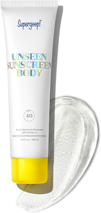 Supergoop! Unseen Sunscreen Body SPF 40 - Clear & Invisible Sun Protection - 3.4 fl oz - Weightle... | Amazon (US)