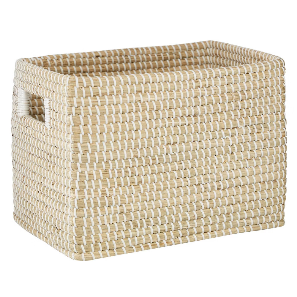 CosmoLiving by Cosmopolitan Contemporary Seagrass Storage Basket Brown | Target