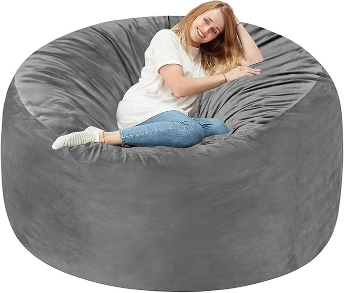 Homguava 6FT Bean Bag Chair Giant BeanBag with Memory Foam Filled, Large Bean Bag Chairs for Adul... | Amazon (US)